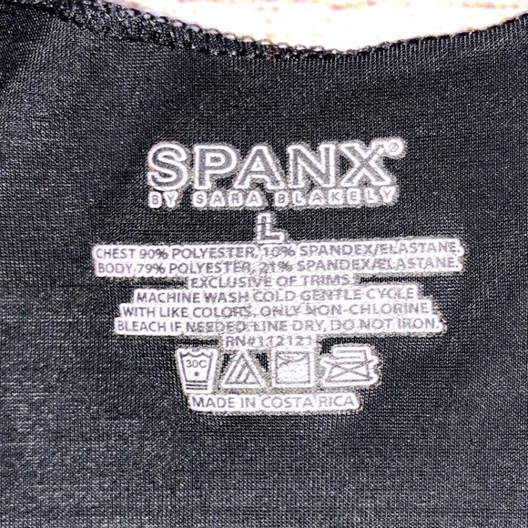 Spanx By Sara Blakely Black Shapewear Tank Top Size L - Picture 2 of 7